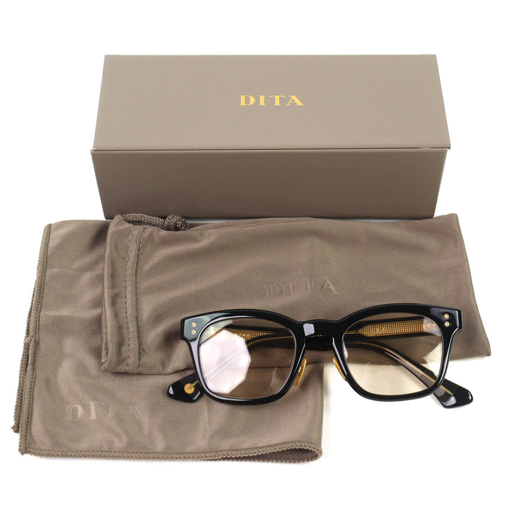 極美品△DITA ディータ DTX102 MANN マン 日本限定200本 JAPAN LIMITED サングラス ブラック ゴールド 49□22-150 デモレンズ ケース付き