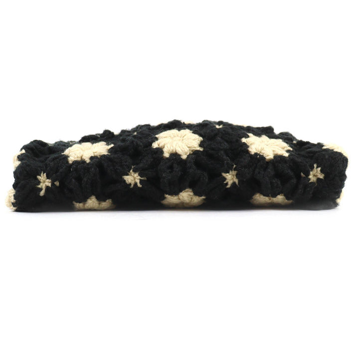 未使用品△MARNI マルニ SHMH0147M1 MARNI MARKET クロシェ ミニ フィッシュ バッグ ツインハンドル ニットバッグ ブラック 袋付 正規品