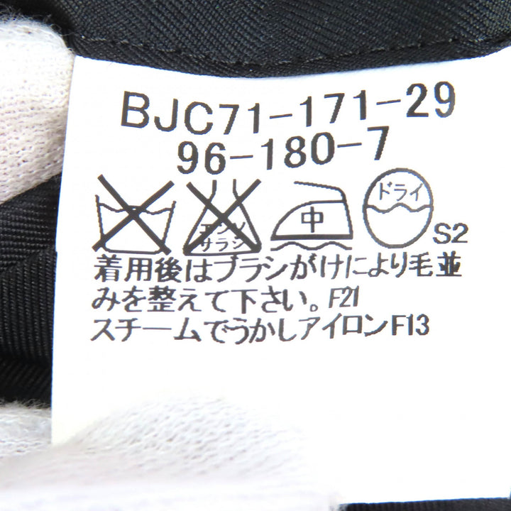 美品△BURBERRY LONDON バーバリーロンドン 裏地チェック柄 ロゴボタン カシミヤ アンゴラ ステンカラーコート ネイビー 96-180-7 正規品