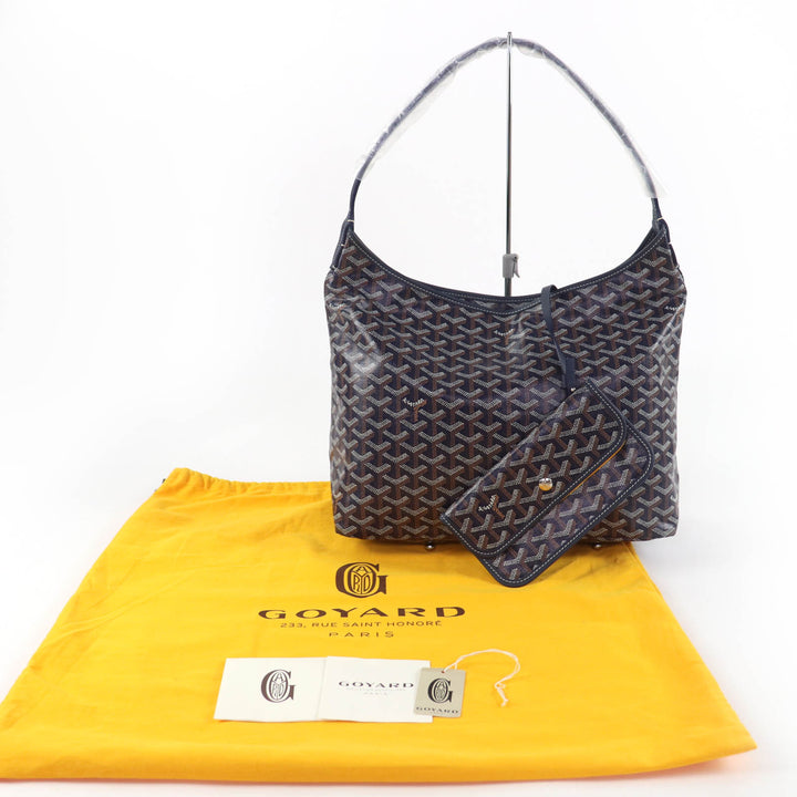 未使用品☆GOYARD ゴヤール ボエム ホーボーバッグ ゴヤールディンキャンバス ポーチ付 ショルダーバッグ ネイビー 保存袋付 レディース