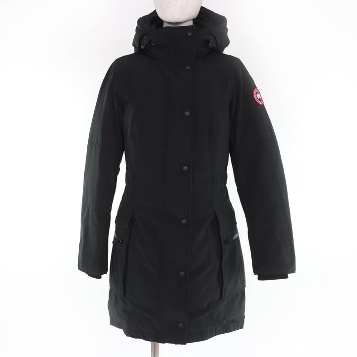 良品☆CANADA GOOSE カナダグース 3811L Kinley Parka コットン フード付 ダウンコート ブラック S サザビーリーグ国内正規品 レディース