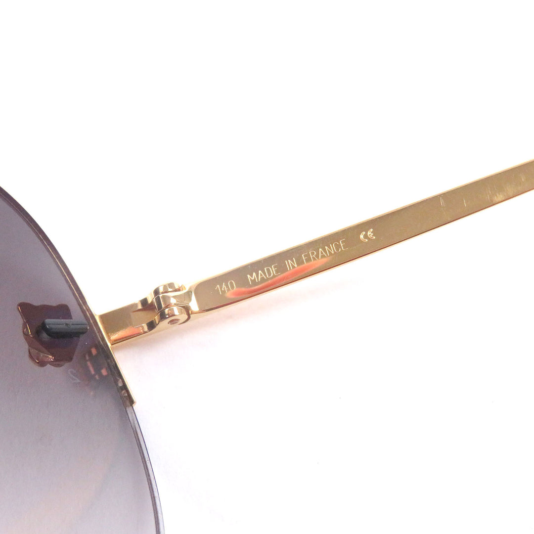 美品□Cartier カルティエ パンテール ドゥ カルティエ ティアドロップ アビエーターサングラス ゴールド グレー 60□13 フランス製