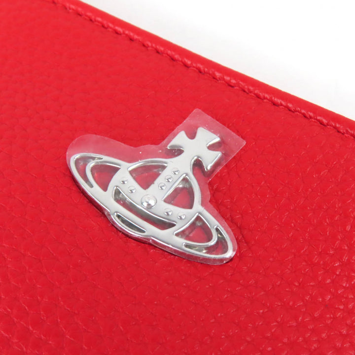 美品△Vivienne Westwood ヴィヴィアンウエストウッド 51160010 ジョアンナ ニュースクエア クロスボディ オーブ ショルダーバッグ 赤