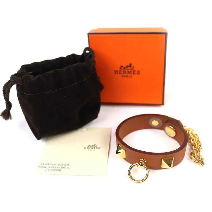 未使用品△HERMES エルメス リヴァル ヴォースイフト ゴールド ゴールド金具 セリエボタン グローブホルダー 手袋ホルダー 箱 保存袋付き