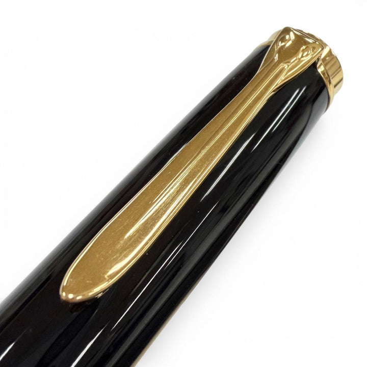 極美品▼PERIKAN ペリカン スーベレーン M800 ペン先18K Mニブ 万年筆 レッドストライプ ブラック ゴールド ドイツ製 メンズ
