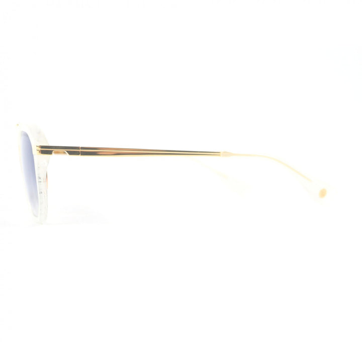美品□DITA ディータ DTS416-A-02 TERRACRAFT ツーブリッジ サングラス クリアホワイト ゴールド 52□19-138 日本製 メンズ 定価123200円