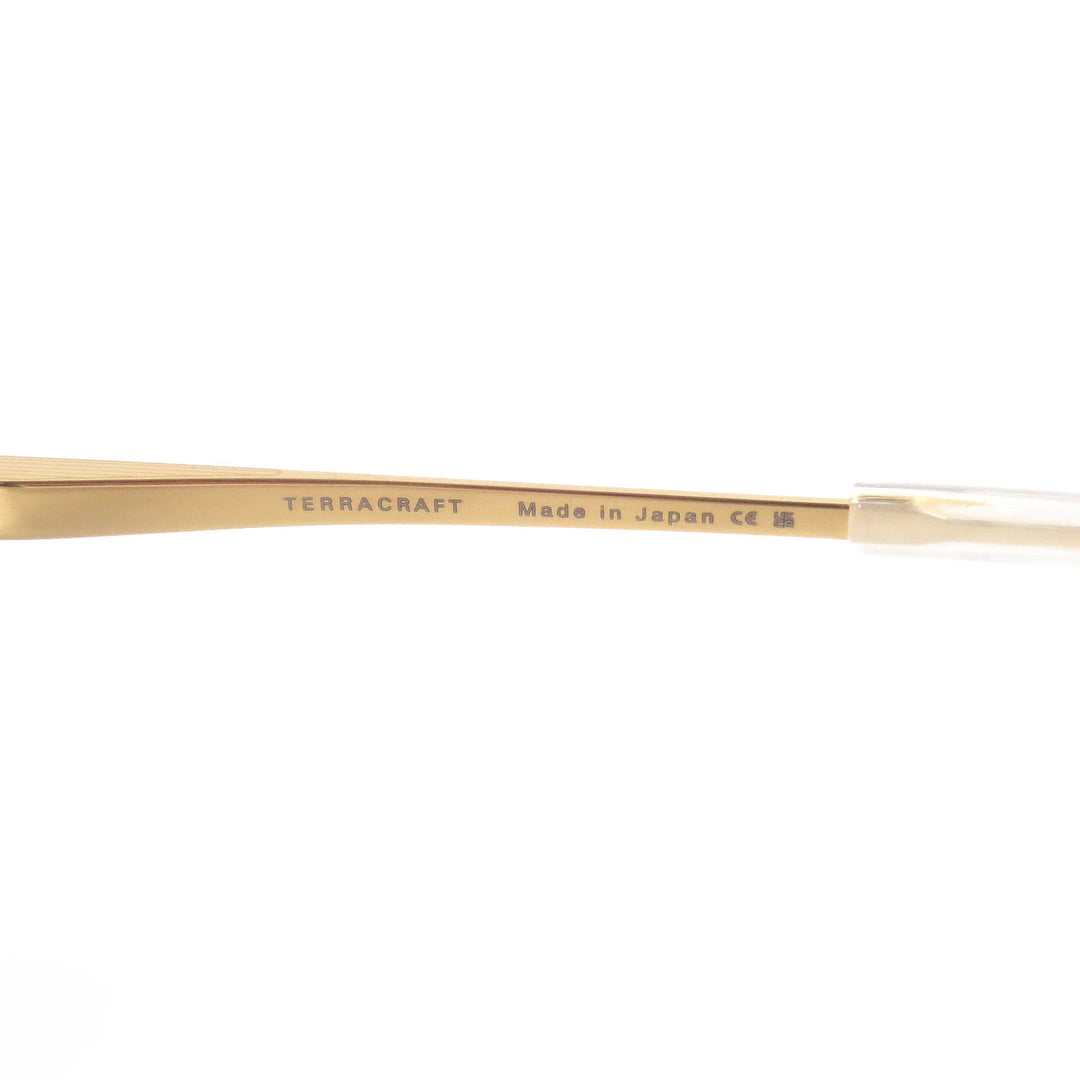 美品□DITA ディータ DTS416-A-02 TERRACRAFT ツーブリッジ サングラス クリアホワイト ゴールド 52□19-138 日本製 メンズ 定価123200円
