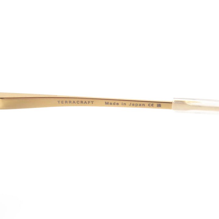 美品□DITA ディータ DTS416-A-02 TERRACRAFT ツーブリッジ サングラス クリアホワイト ゴールド 52□19-138 日本製 メンズ 定価123200円