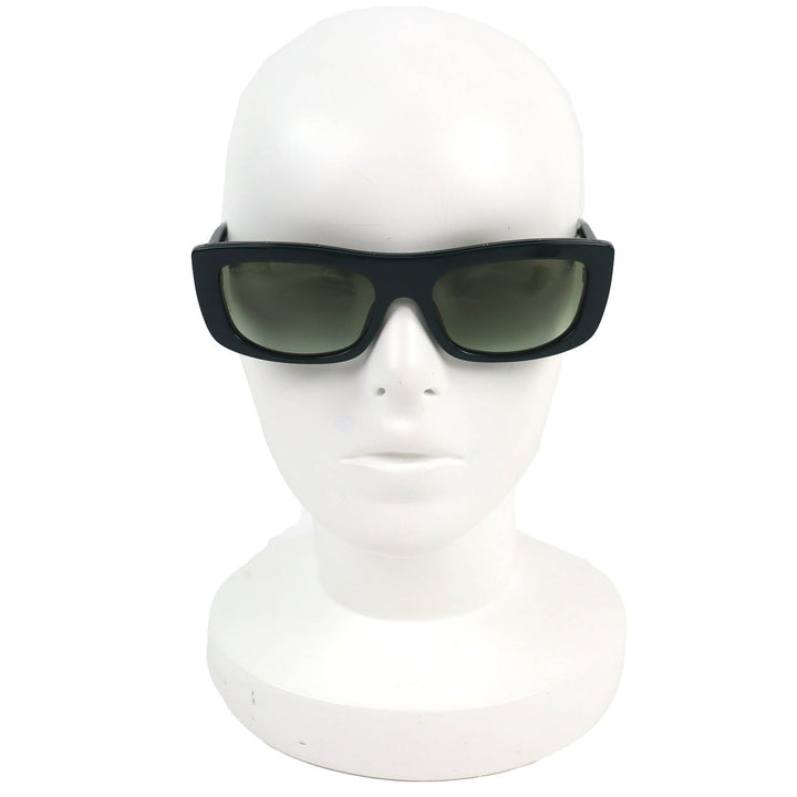 極美品△CHANEL シャネル 5559-A レクタングル シェイプ サングラス アイウェア ロゴ グリーン 56□16 140 デモレンズ 定価116600円