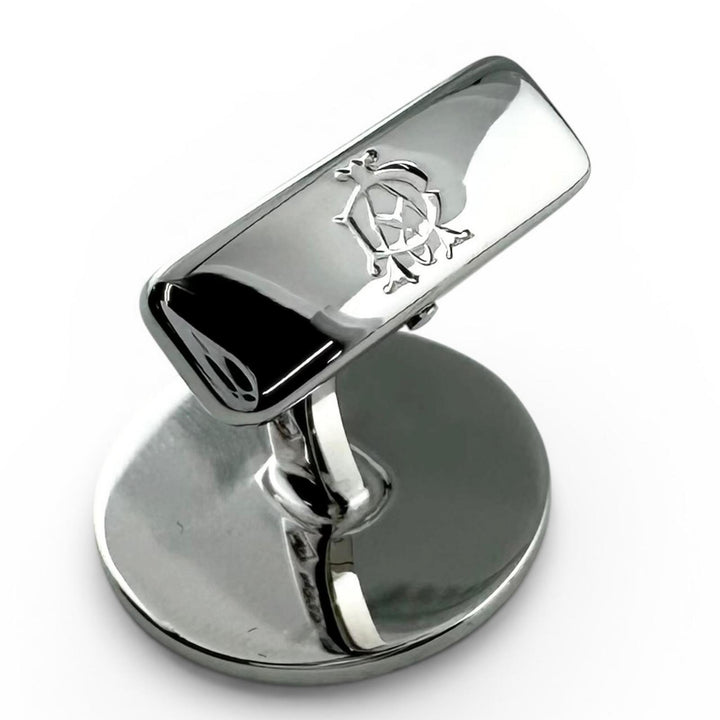 極美品▲Dunhill ダンヒル JSB8201H AG925 オニキス AD COIN ラウンド カフスボタン カフリンクス ブラック シルバー メンズ 箱付き