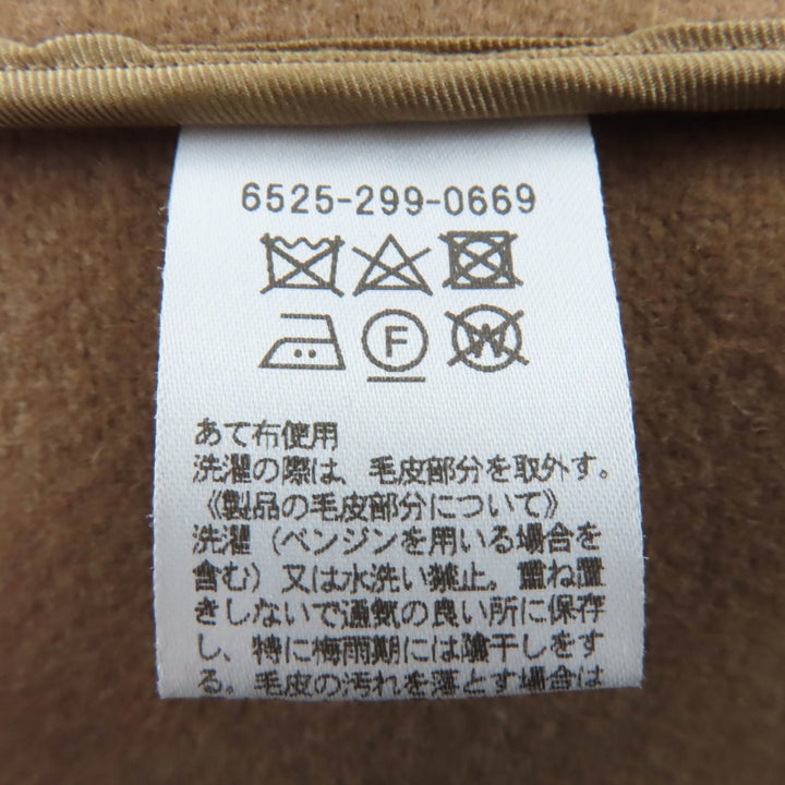 極美品☆DRAWER ドゥロワー 6525-299-0669 ウール100％ フォックスファー・フード付 ダッフルコート ベージュ 36 日本製 正規品 レディース