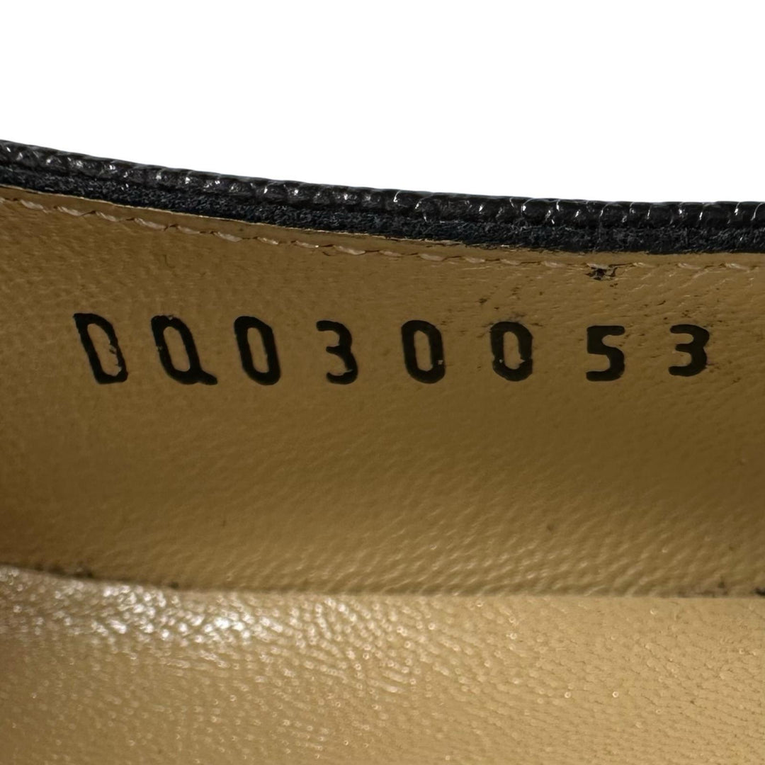 未使用品▲Salvatore Ferragamo サルヴァトーレフェラガモ ガンチーニ金具 レザー パンプス ブラック シルバー金具 7 伊製 レディース