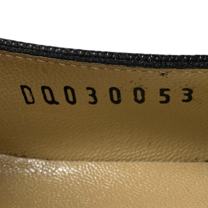 未使用品▲Salvatore Ferragamo サルヴァトーレフェラガモ ガンチーニ金具 レザー パンプス ブラック シルバー金具 7 伊製 レディース