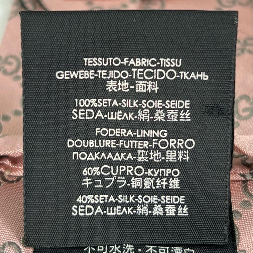 未使用品▲GUCCI グッチ 499695 シルク100％ GG柄 ネクタイ ピンク グレー 148×8cm イタリア製 正規品 メンズ