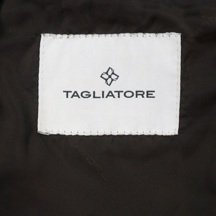 美品▼TAGLIATORE タリアトーレ ASI20-03 CARSON スウェードレザー ロゴ入りボタン シングルジャケット テーラード 46 正規品 メンズ