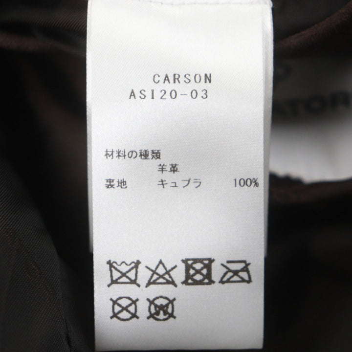 美品▼TAGLIATORE タリアトーレ ASI20-03 CARSON スウェードレザー ロゴ入りボタン シングルジャケット テーラード 46 正規品 メンズ