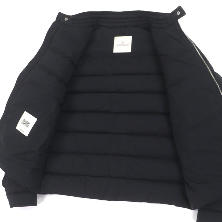 美品▼MONCLER モンクレール SAMALENS サマランス レザーワッペン付き ダブルジップアップ ダウンジャケット ブラック 2 正規品 メンズ