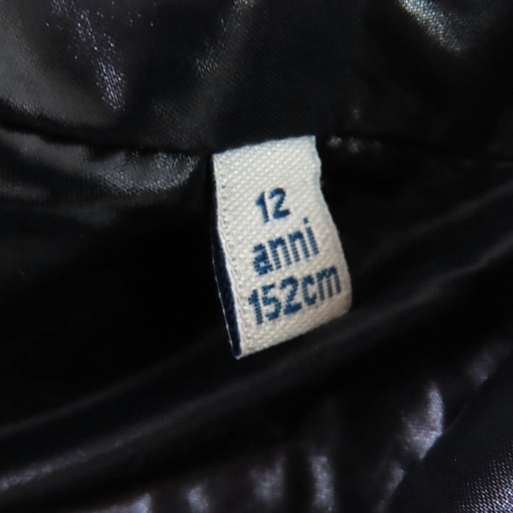 極美品★MONCLER モンクレール 2022年製 ABBAYE フロントロゴ フード付 ZIP UP ダウンジャケット 黒 12anni 152cm 国内正規品 大人女性可