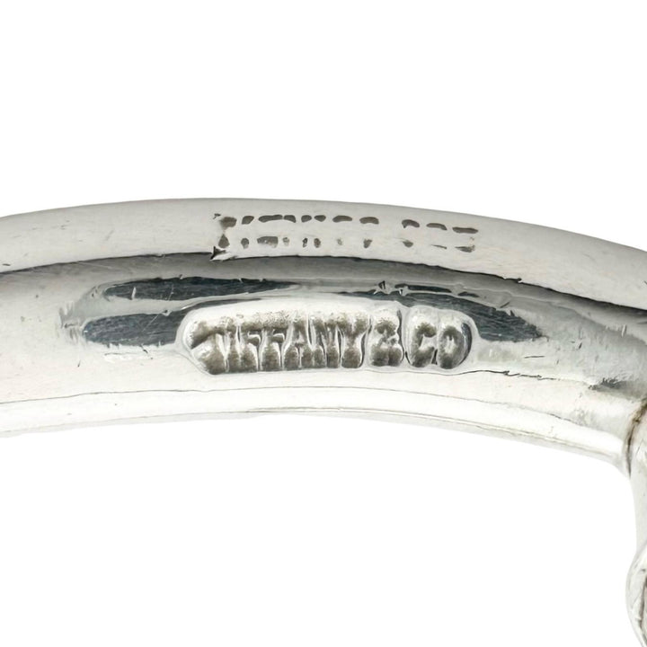 美品▲TIFFANY&amp;Co. ティファニー メキシカン ヒンジ SV925 ヴィンテージ バイパスデザイン バングル シルバー 重量26g メンズ