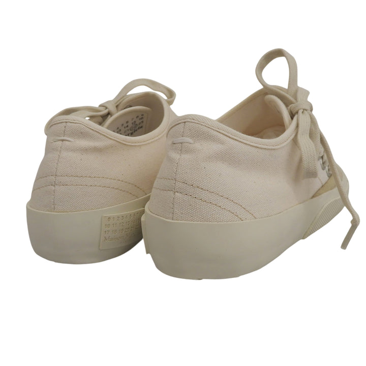 未使用品▲Maison Margiela メゾンマルジェラ 20SS S37WS0498 キャンバス スウェードレザー サイドレースアップ スニーカー ベージュ 39