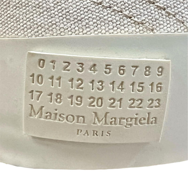 未使用品▲Maison Margiela メゾンマルジェラ 20SS S37WS0498 キャンバス スウェードレザー サイドレースアップ スニーカー ベージュ 39