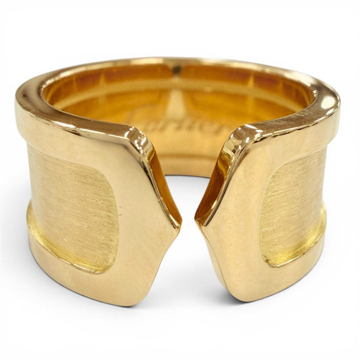 美品◇Cartier カルティエ K35344 C2 ワイド リング 750 (YG) 指輪 アクセサリー イエローゴールド 52 (JP12号) 重量12.11g レディース