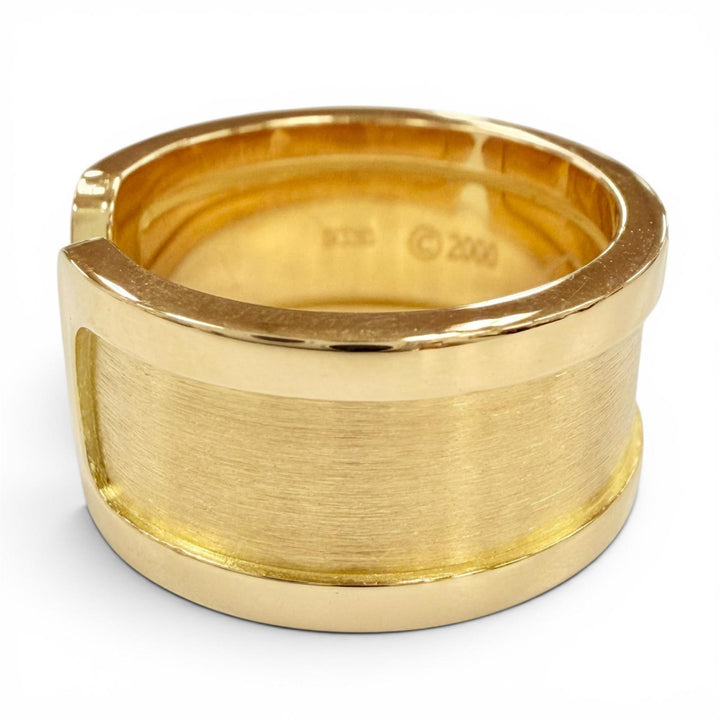 美品◇Cartier カルティエ K35344 C2 ワイド リング 750 (YG) 指輪 アクセサリー イエローゴールド 52 (JP12号) 重量12.11g レディース