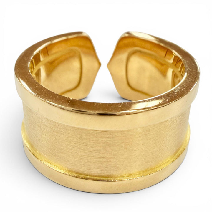 美品◇Cartier カルティエ K35344 C2 ワイド リング 750 (YG) 指輪 アクセサリー イエローゴールド 52 (JP12号) 重量12.11g レディース
