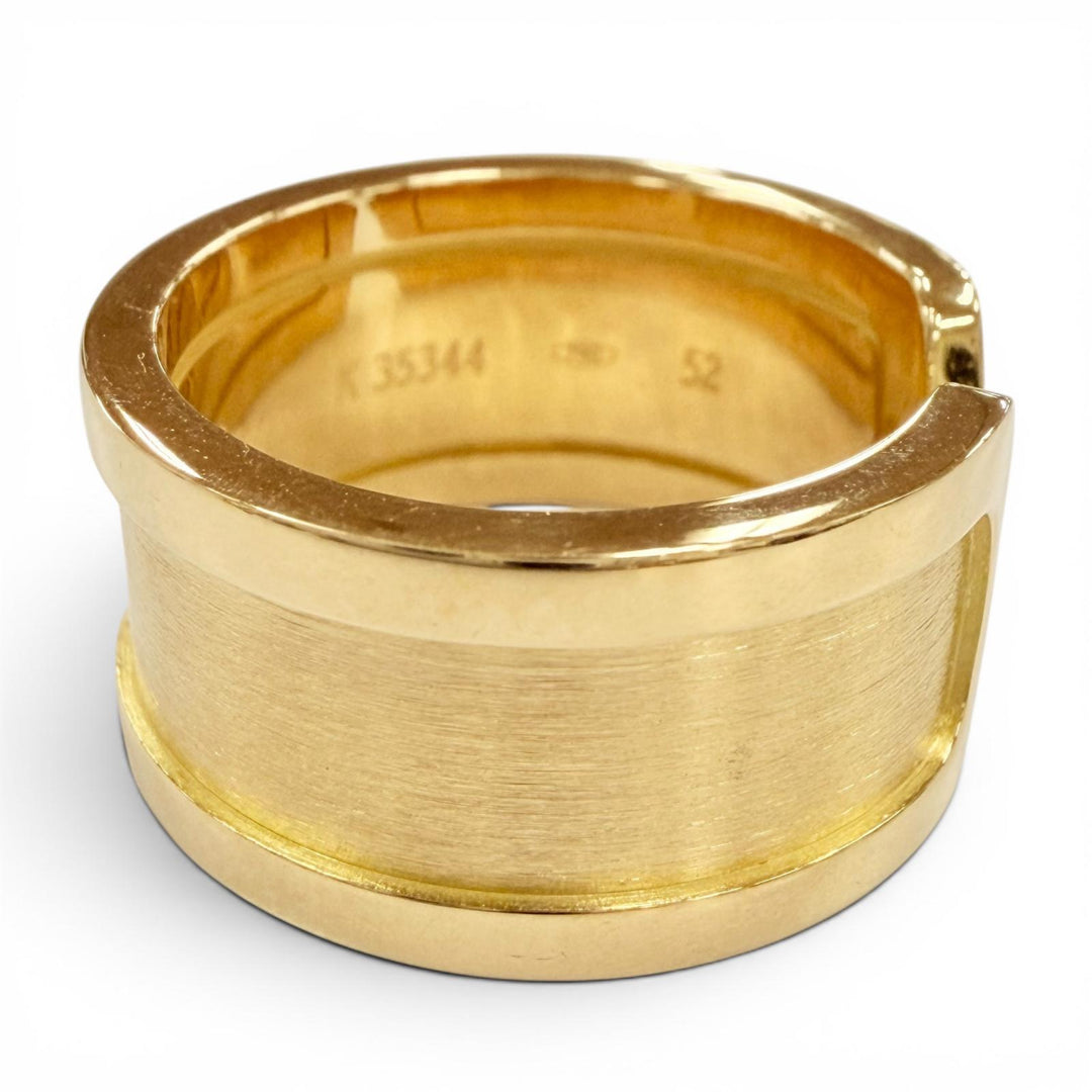 美品◇Cartier カルティエ K35344 C2 ワイド リング 750 (YG) 指輪 アクセサリー イエローゴールド 52 (JP12号) 重量12.11g レディース