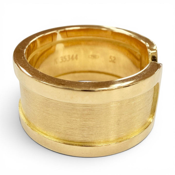 美品◇Cartier カルティエ K35344 C2 ワイド リング 750 (YG) 指輪 アクセサリー イエローゴールド 52 (JP12号) 重量12.11g レディース