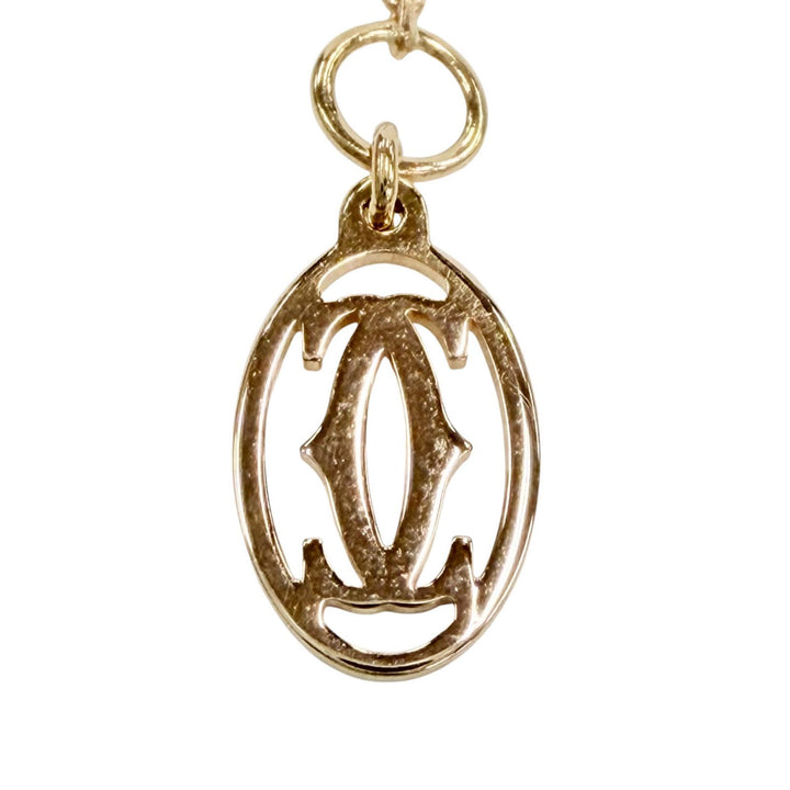 極美品◇Cartier カルティエ NFM056 Cドゥ カルティエ AU750(PG) ダイヤ1P GIA No.6375650428 ネックレス ピンクゴールド 重量2.12g