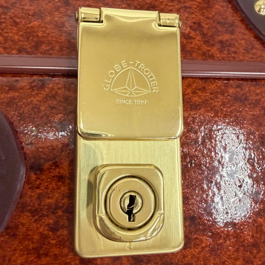 極美品□GLOBE TROTTER グローブトロッター オリエント スモールキャリーオン キャリーケース スーツケース 2輪 漆/バーガンディ 英国製