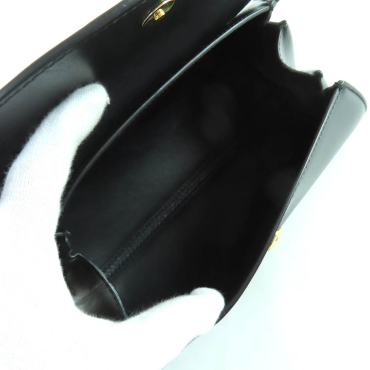 美品★JIL SANDER ジルサンダー J08WD0008 カンノーロ ミニ ショルダーバッグ レザー ロゴ入り ブラック 保存袋付 イタリア製 レディース