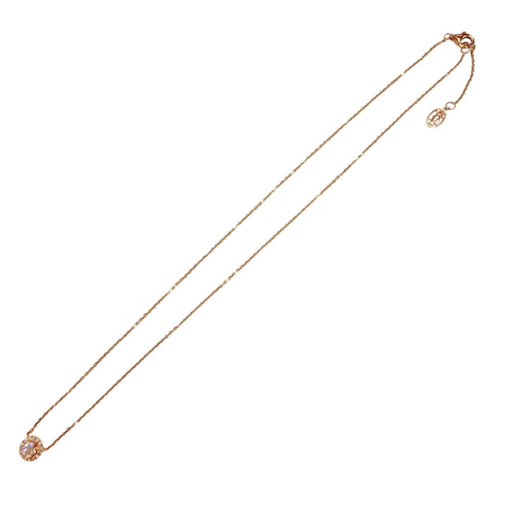 極美品◇Cartier QFA600 デスティネ GIA No.7416210966 750(PG) ダイヤモンド16P 中央ダイヤ0.24ct/F/VVS2/3EX ネックレス 重量2.67g