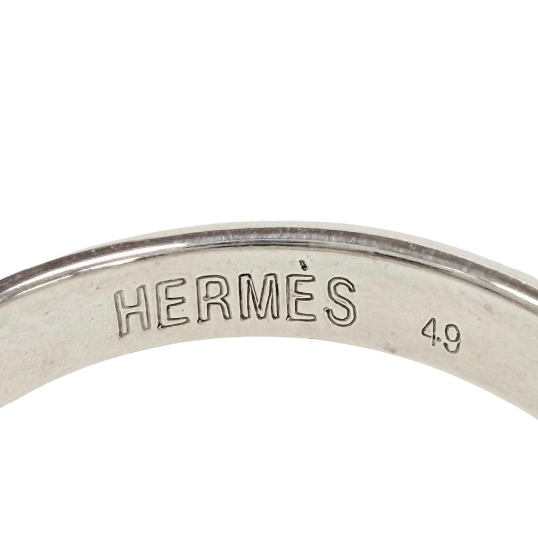 極美品◇HERMES エルメス ハートノック リング 925 750 コンビ 指輪 アクセサリー シルバー ゴールド 49 JP9号 重量4.8g レディース