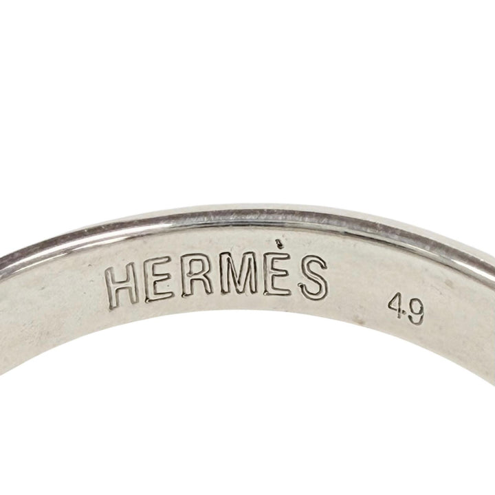 極美品◇HERMES エルメス ハートノック リング 925 750 コンビ 指輪 アクセサリー シルバー ゴールド 49 JP9号 重量4.8g レディース
