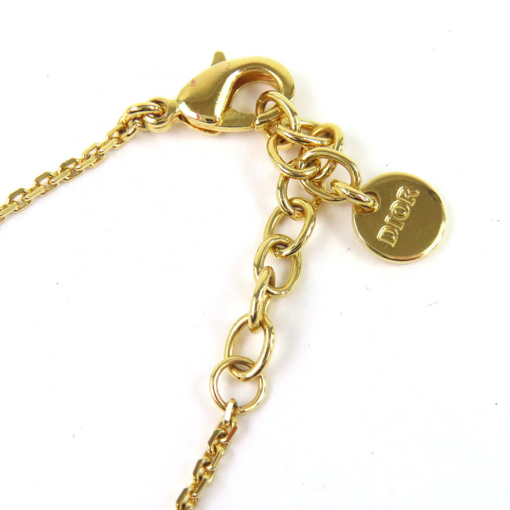 極美品△DIOR ディオール N3522WOMZI Clair D Lune クレール ディー リュヌ ー ラインストーン フェイクパール ネックレス 定価83000円