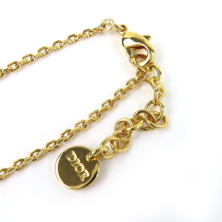 極美品△Christian Dior クリスチャンディオール N3477WOMCY Clair D Lune クレール ディー リュヌ ラインストーン ネックレス 定価78000