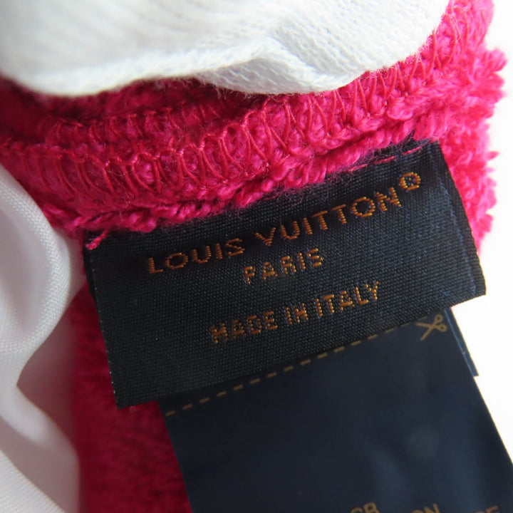 極美品☆LOUIS VUITTON ルイヴィトン 2022年製 M77525 クッサン LV バケーション フューシャピンク ロゴデザイン クッション 伊製 正規品