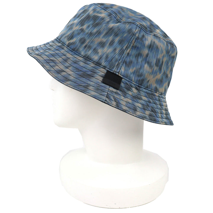 未使用品△DIOR Parley ディオールオム パーレイ 293C906D5547 レオパード柄 バケットハット 帽子 ブルー系 M イタリア製 正規品 メンズ