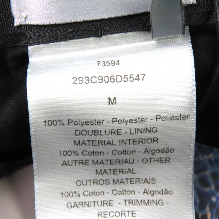 未使用品△DIOR Parley ディオールオム パーレイ 293C906D5547 レオパード柄 バケットハット 帽子 ブルー系 M イタリア製 正規品 メンズ