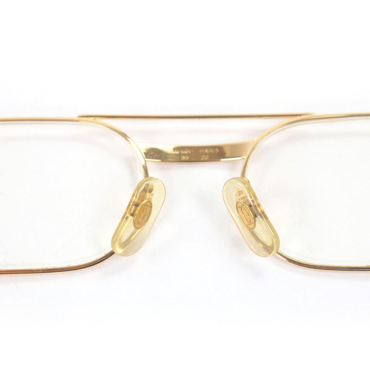 美品□Cartier カルティエ ヴィンテージ ツーブリッジ トリニティ オーバル メガネ 眼鏡 アイウェア ゴールド ボルドー 55□20 度入 仏製