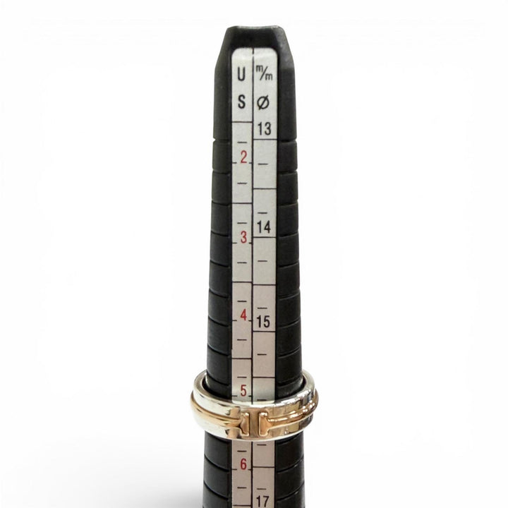 美品△TIFFANY&amp;Co. ティファニー T TWOナロー リング 指輪 AG925 AU750 シルバー ゴールド JP10号 重量6.7g レディース 箱・保存袋付き