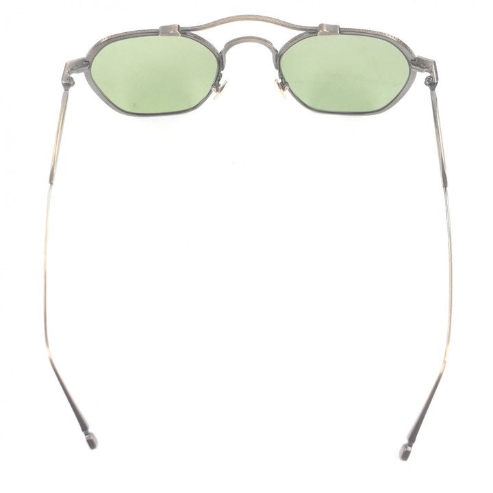 未使用品□MATSUDA マツダ M3145 ツーブリッジ サングラス アイウェア アンティークゴールド グリーンレンズ 50□22-145 日本製 メンズ　