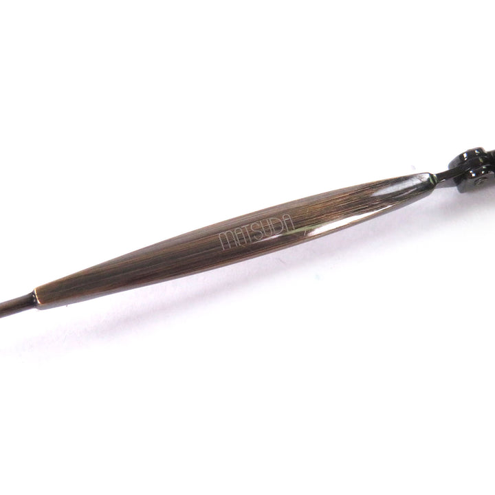 未使用品□MATSUDA マツダ M3145 ツーブリッジ サングラス アイウェア アンティークゴールド グリーンレンズ 50□22-145 日本製 メンズ　