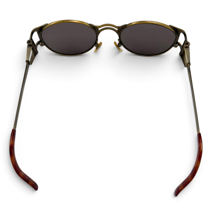 美品●JEAN-PAUL GAULTIER ジャンポールゴルチエ ヴィンテージ 56-5105 スプリングフレーム サングラス アンティークゴールド 日本製