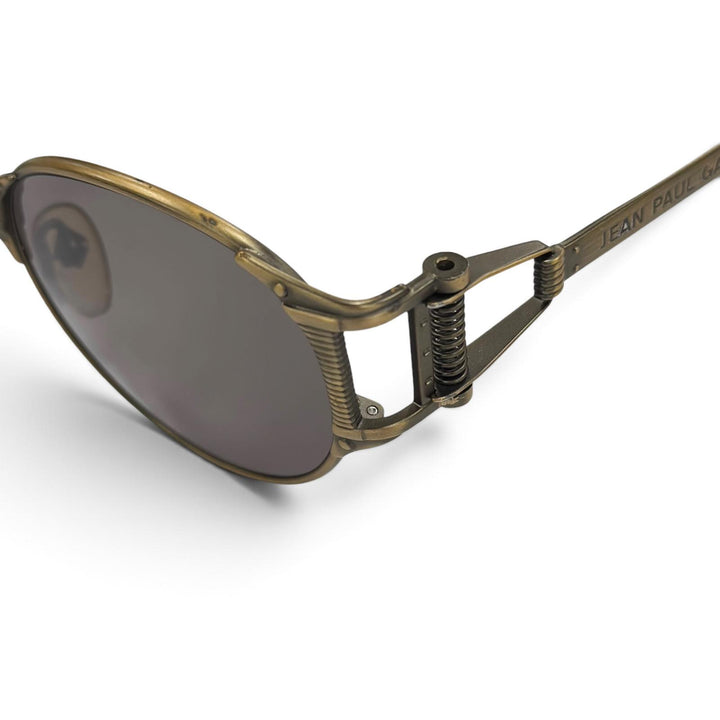 美品●JEAN-PAUL GAULTIER ジャンポールゴルチエ ヴィンテージ 56-5105 スプリングフレーム サングラス アンティークゴールド 日本製