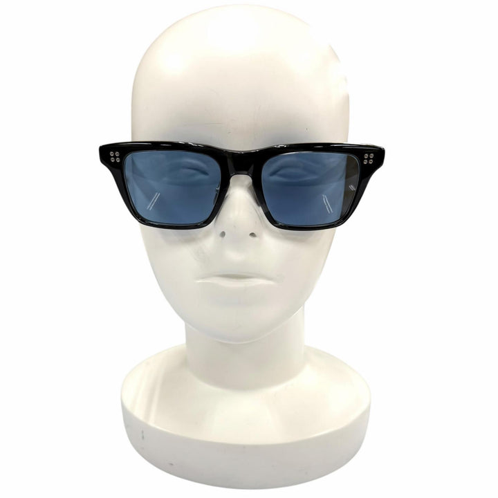 美品◇DITA ディータ DTS713 THAVOS サングラス アイウェア ブラック クリアブルー シルバー金具 53□21-146 日本製 メンズ 定価95700円