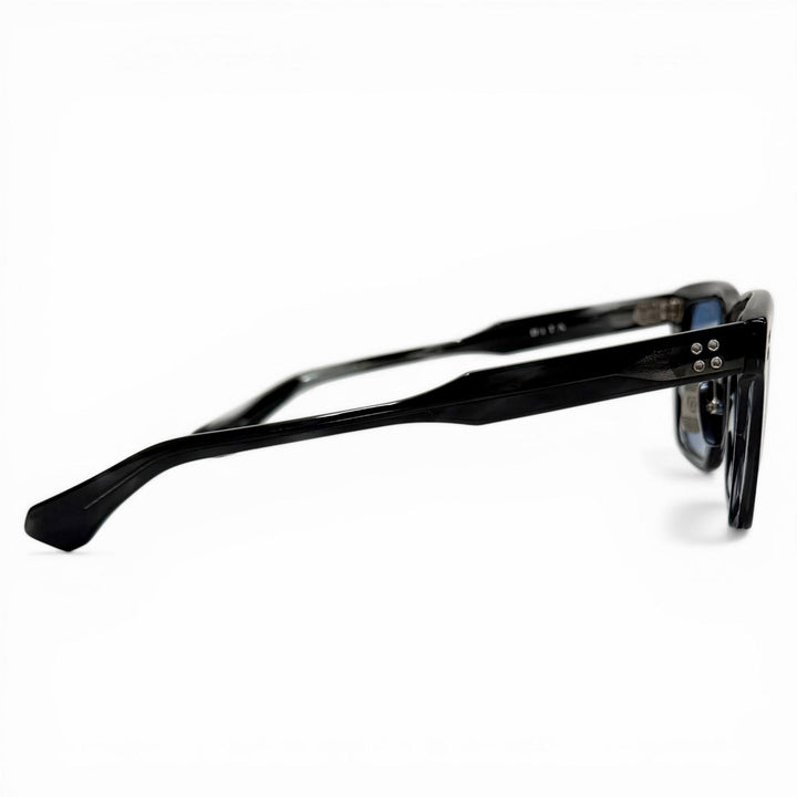 美品◇DITA ディータ DTS713 THAVOS サングラス アイウェア ブラック クリアブルー シルバー金具 53□21-146 日本製 メンズ 定価95700円