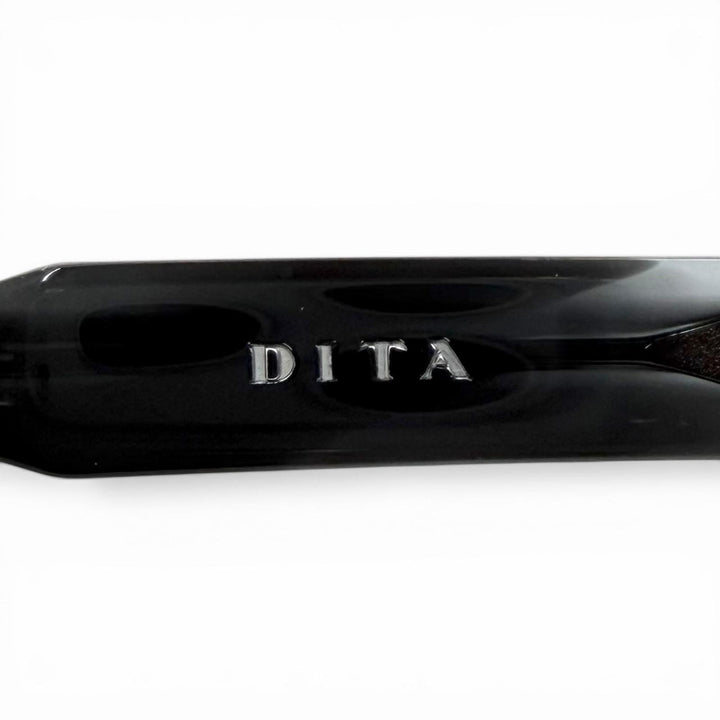 美品◇DITA ディータ DTS713 THAVOS サングラス アイウェア ブラック クリアブルー シルバー金具 53□21-146 日本製 メンズ 定価95700円